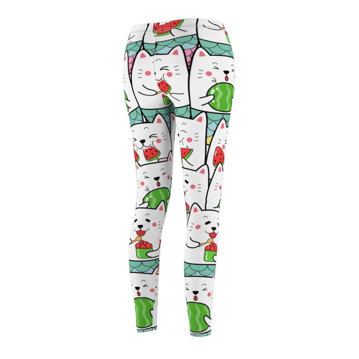 Tagless Watermelon Cat Leggings for All-Day Comfort