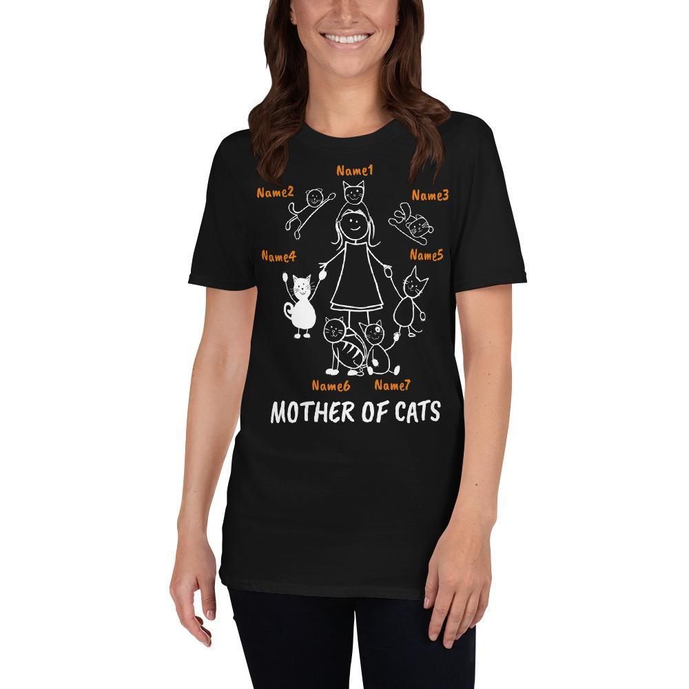 Unique cat mom shirt with custom nam