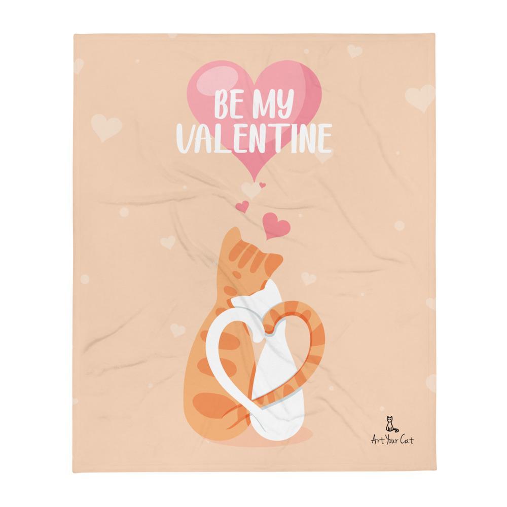 Fleece Blanket - Be Meow Valentine