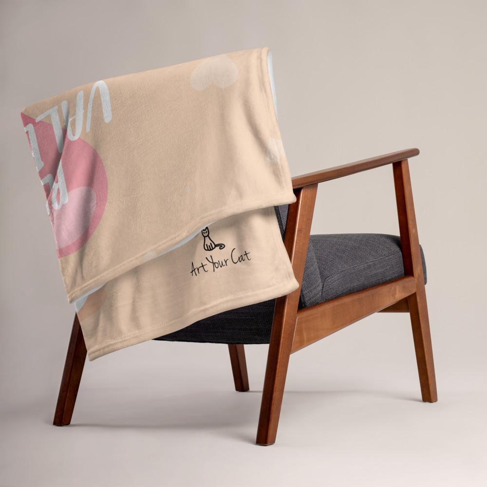 Fleece Blanket - Be Meow Valentine
