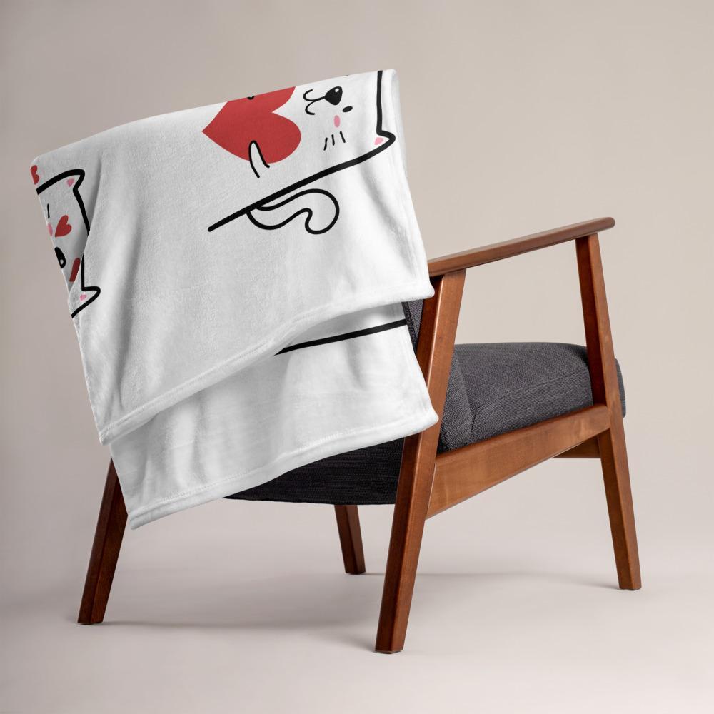 Fleece Blanket - Cats Love Valentine's