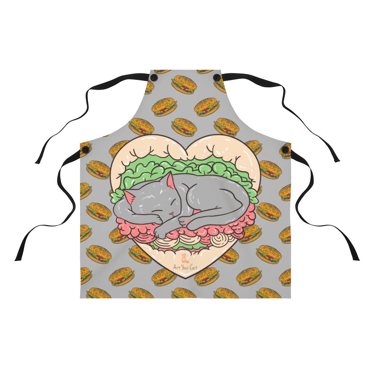 Sleepy Cat Burger Apron