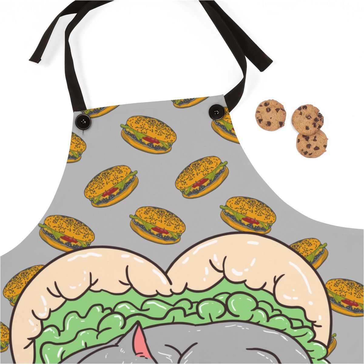 Sleepy Cat Burger Apron