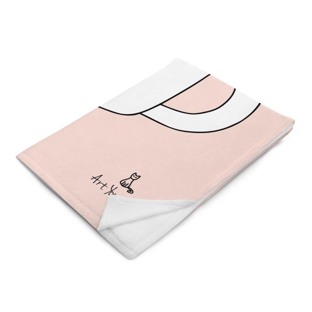 Fleece Blanket - Hearts and Cats