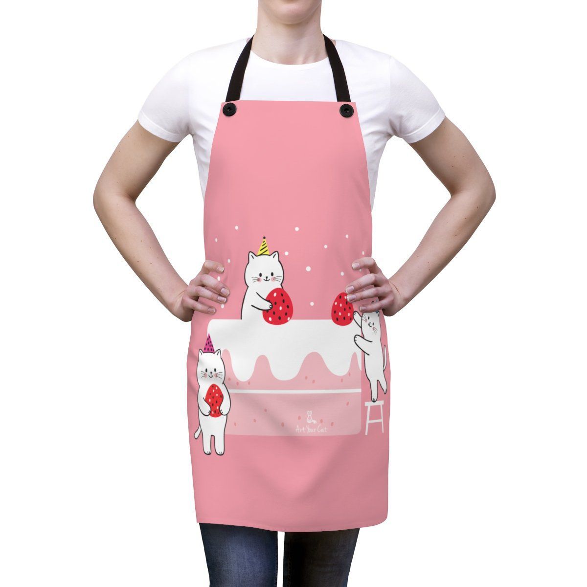 Sweet Kitties' Strawberry Apron