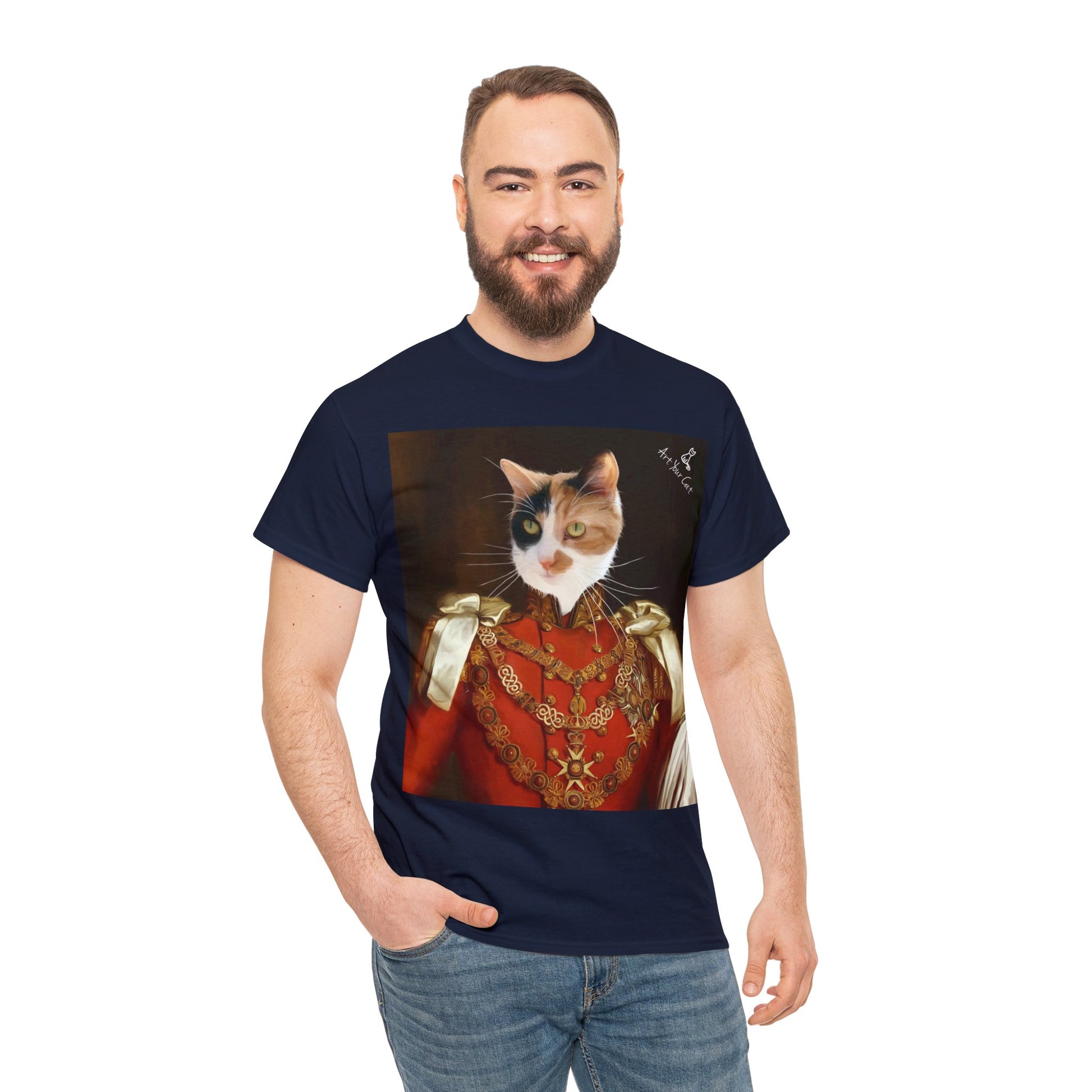 Cat King design on personalized t-shirt