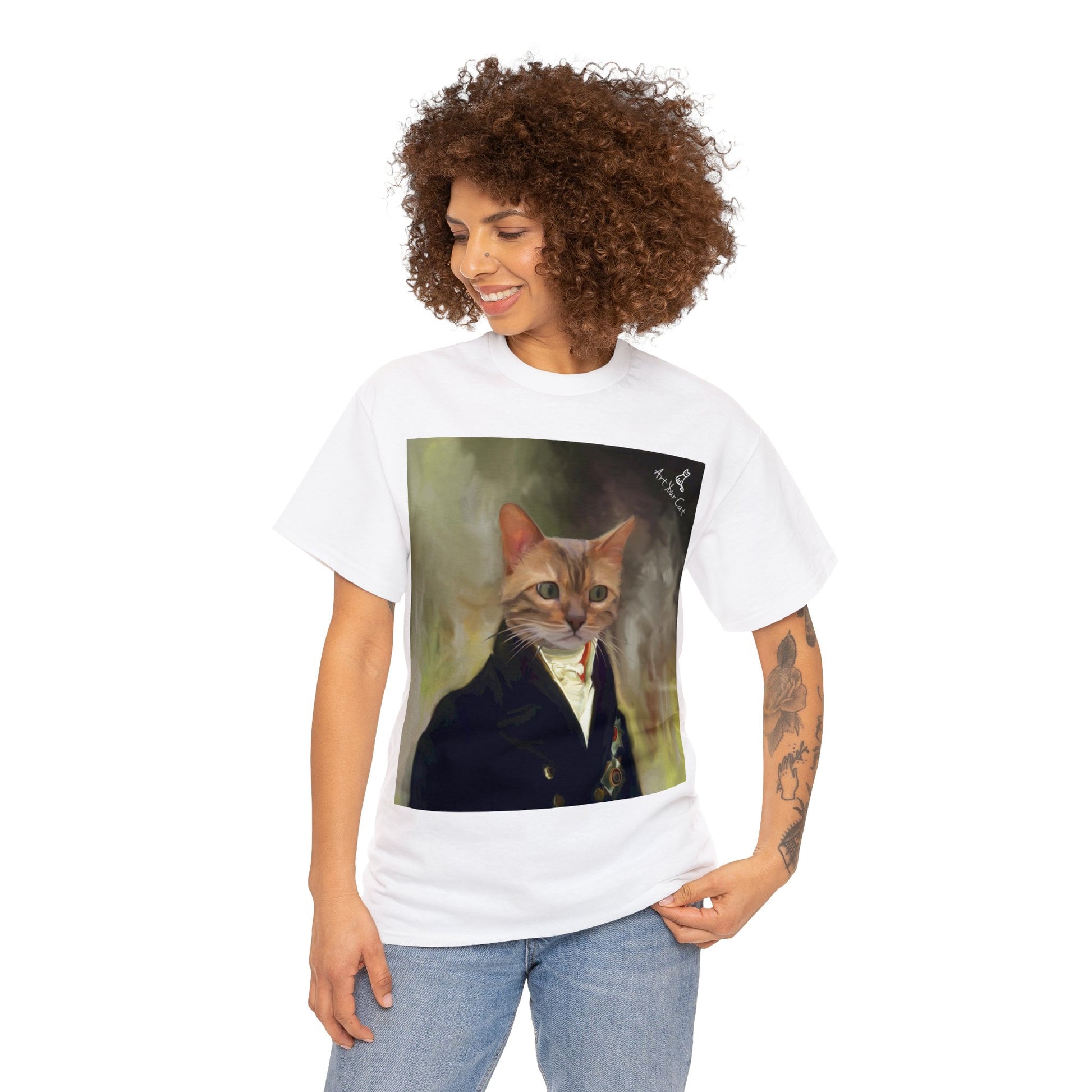 Pet portrait t-shirt with regal Count design