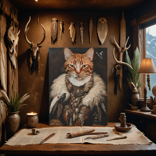 Custom Beastmaster Cat Portrait Artwork (Female)