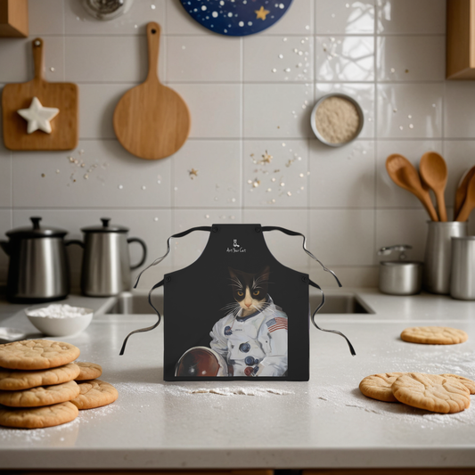 Custom Cat Astronaut Apron for baking