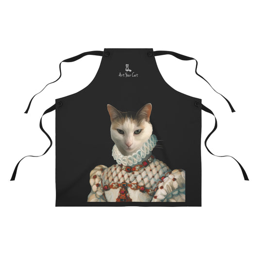 Custom Cat Princess Print Baking Apron design