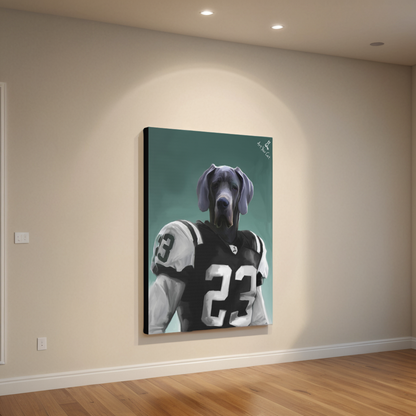 Custom Football Portrait for Pets