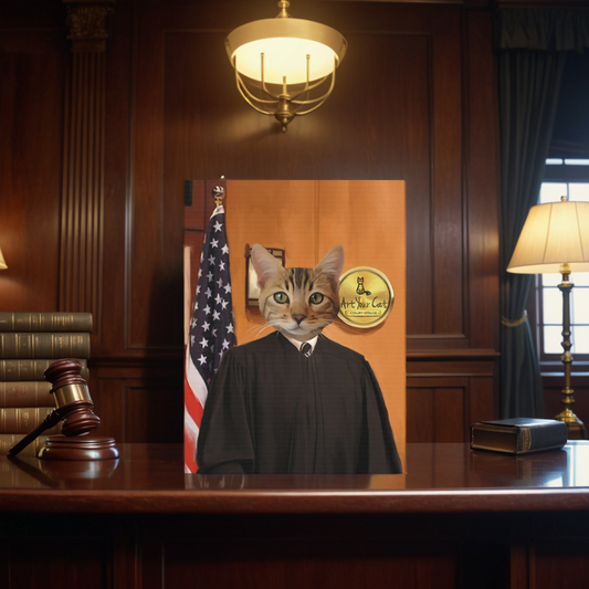 Custom Judge Cat Portrait