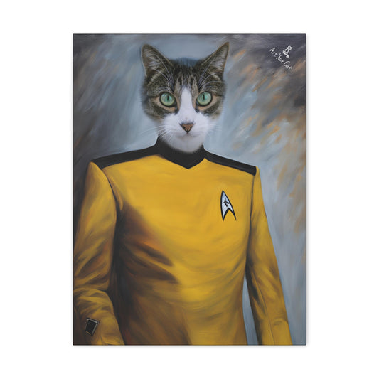 Custom Operations Member cat portrait on canvas