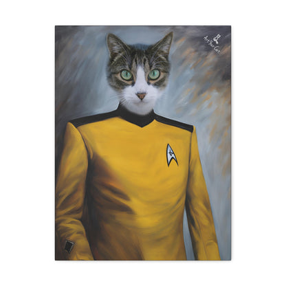Custom Operations Member cat portrait on canvas
