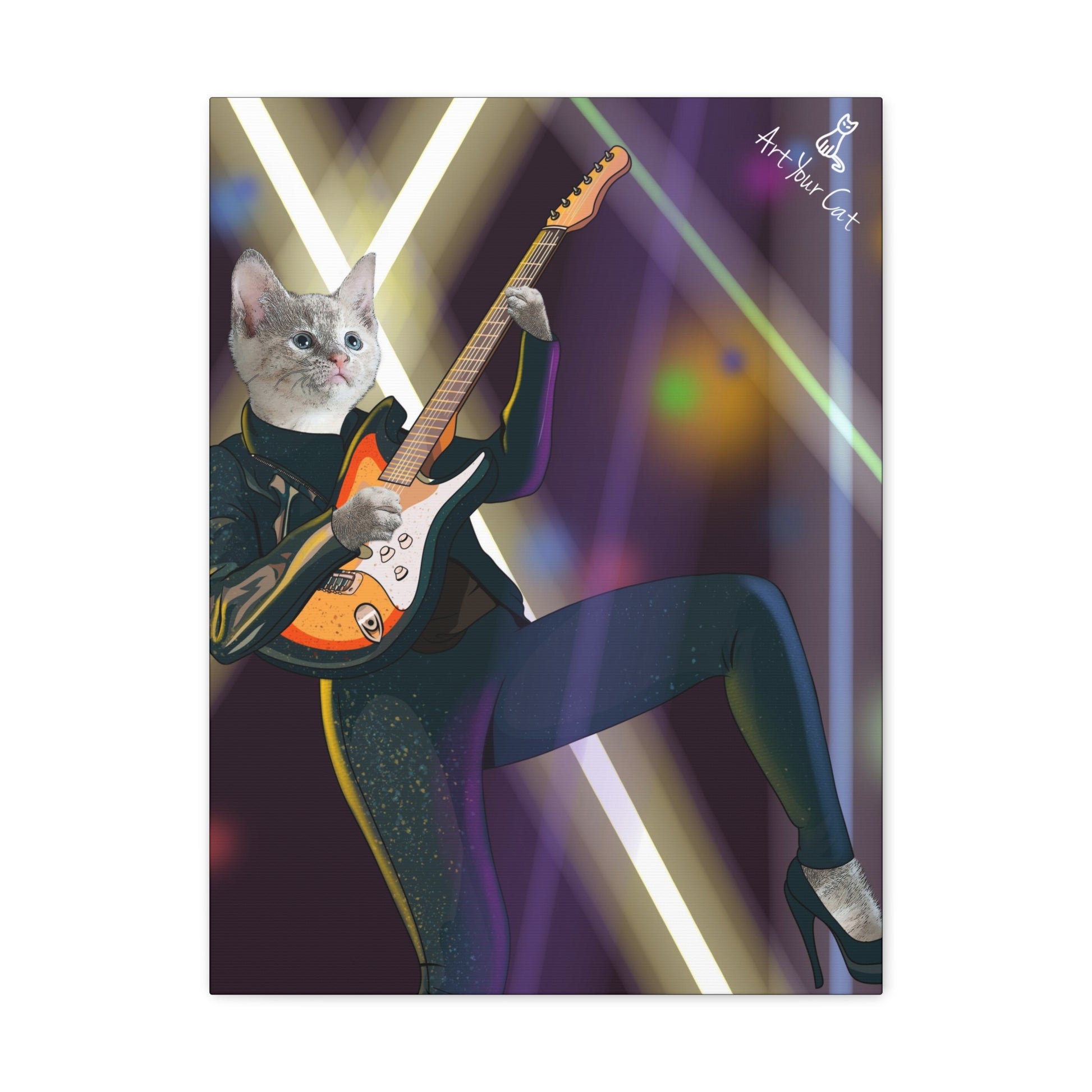 Custom Rockstar Cat Art