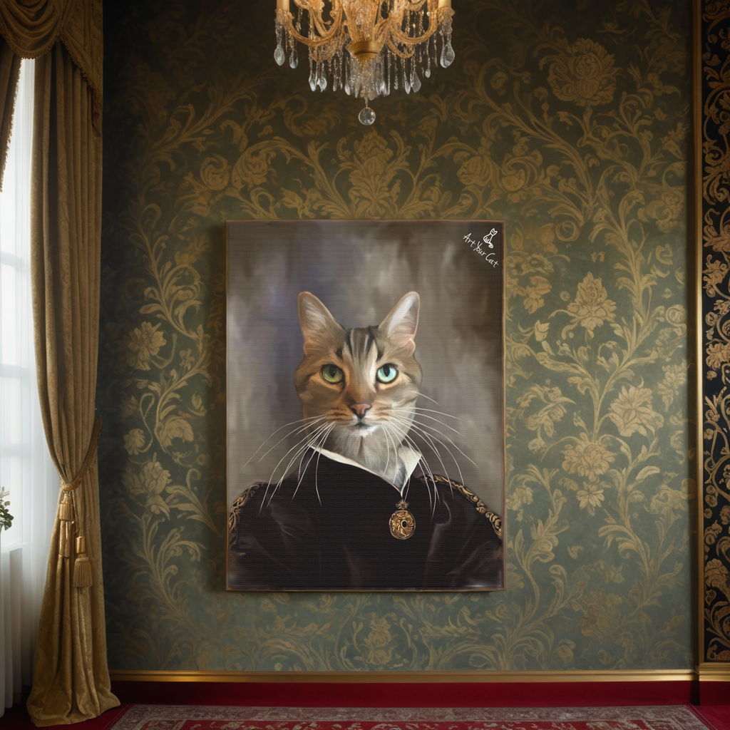 Custom Royal Cat Artwork for Feline Queens