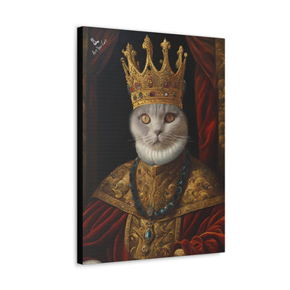 Custom Royal Feline Canvas Artwork