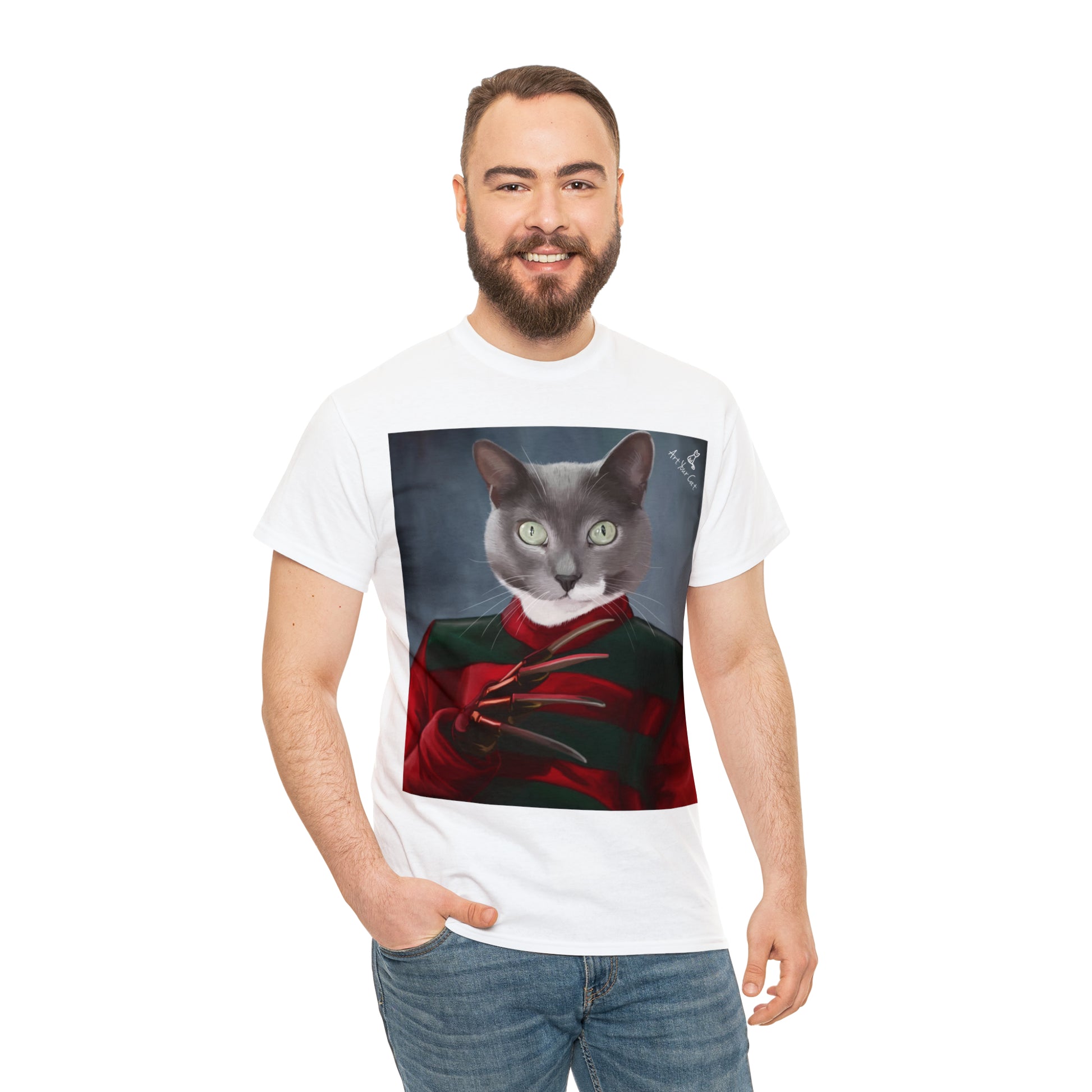 Custom cat shirt for Freddy Krueger fans