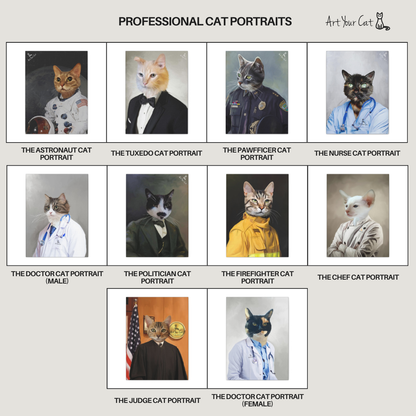 Custom die-cut magnet featuring your cat's portrait
