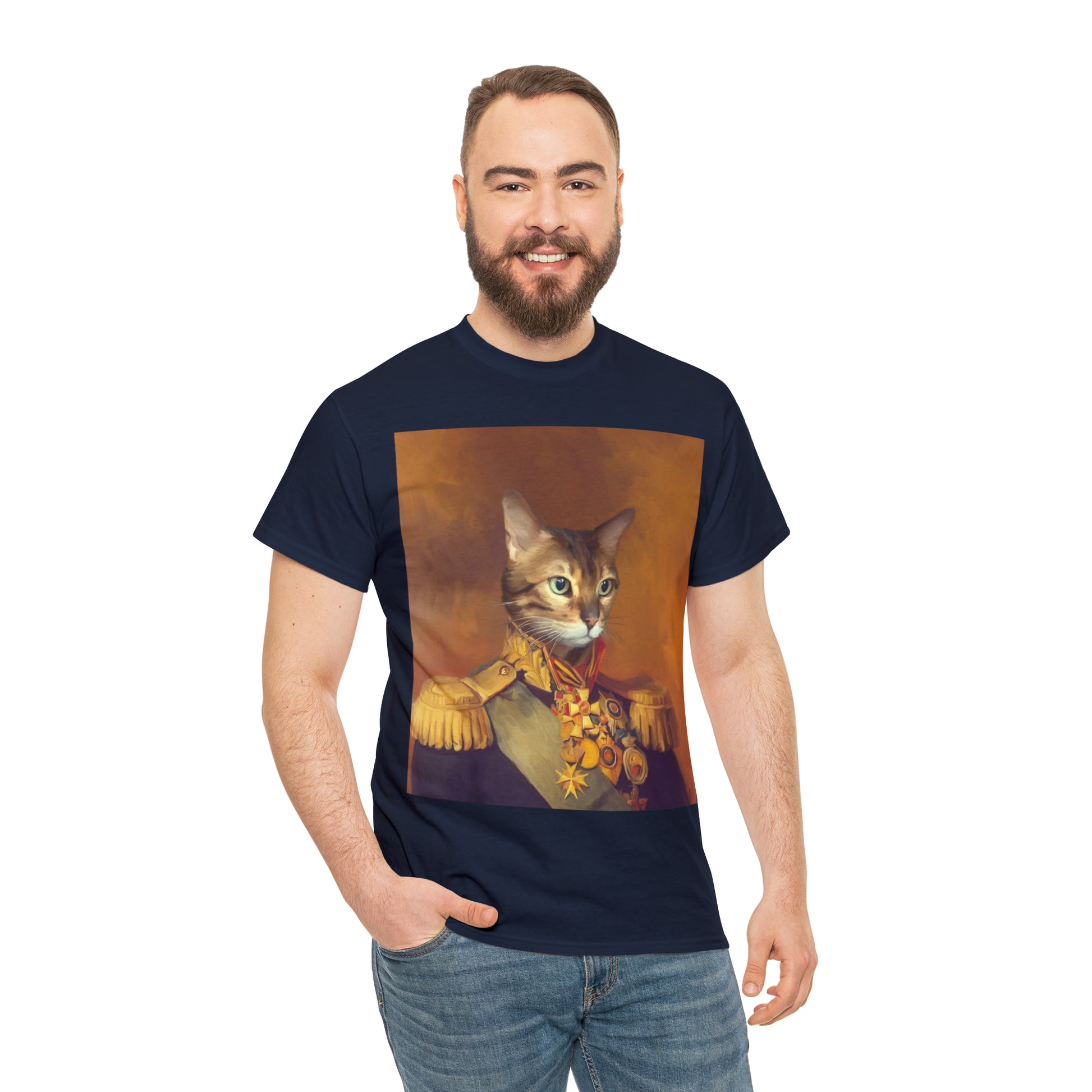 Custom t-shirt for cat lovers with captain design