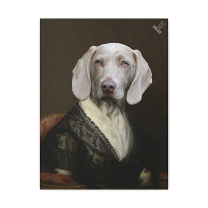 Dog painting with a dark background