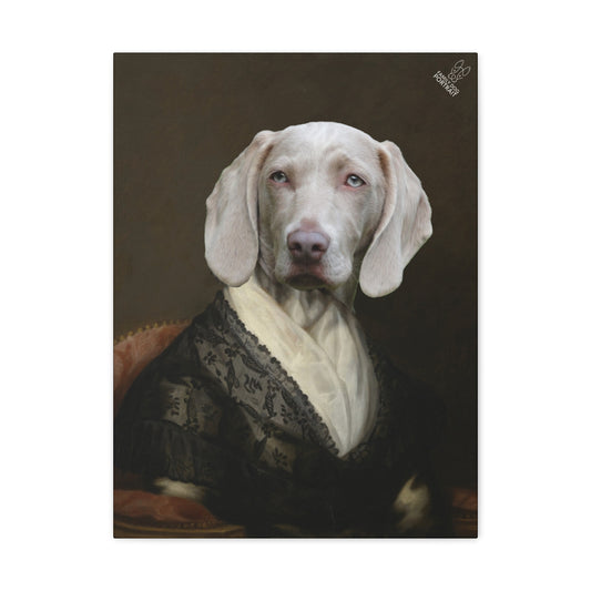 Dog painting with a dark background