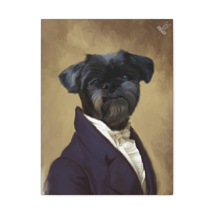 Dog in a suit with a formal background