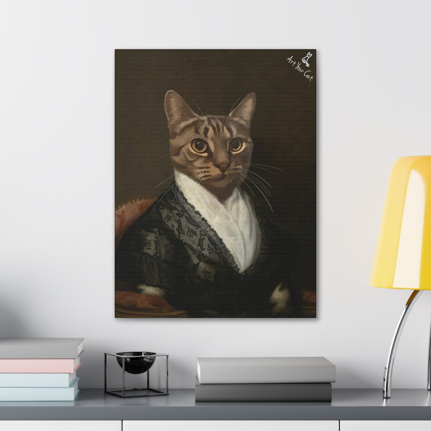 Elegant Cat Portrait with American Historical Theme