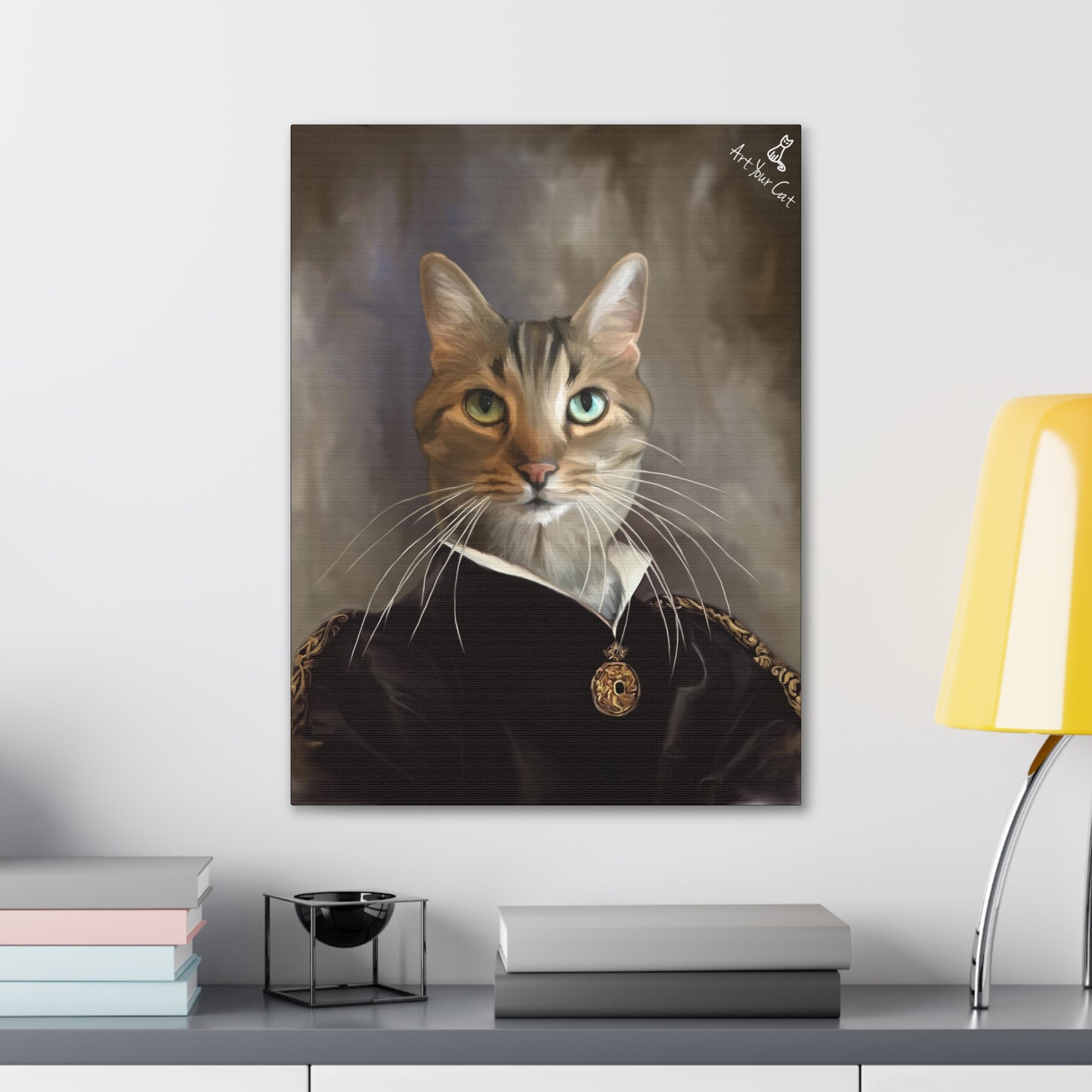 Empress Cat Portrait in Regal Renaissance Style