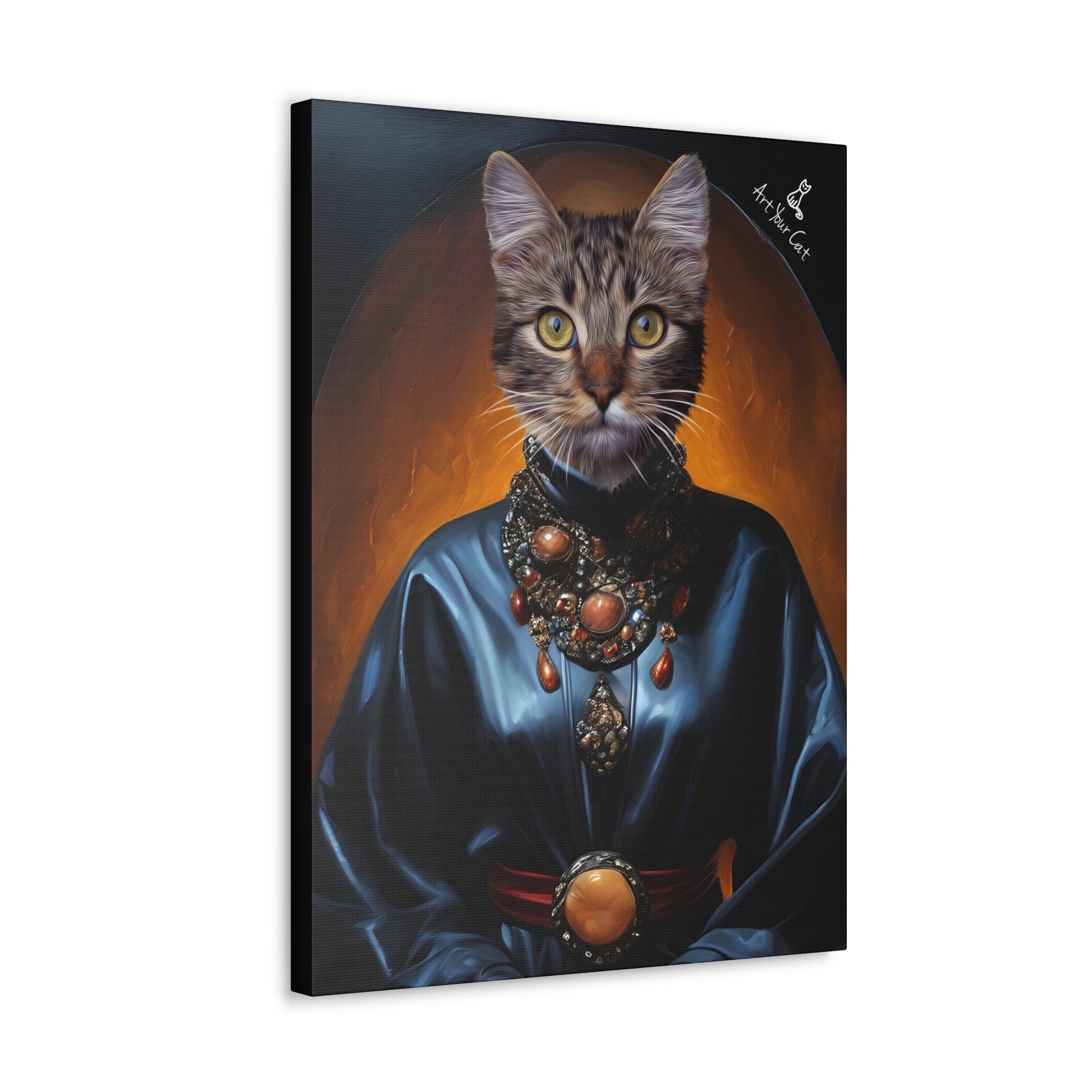 Enigmatic Female Feline Portrait in Void Walker Attire