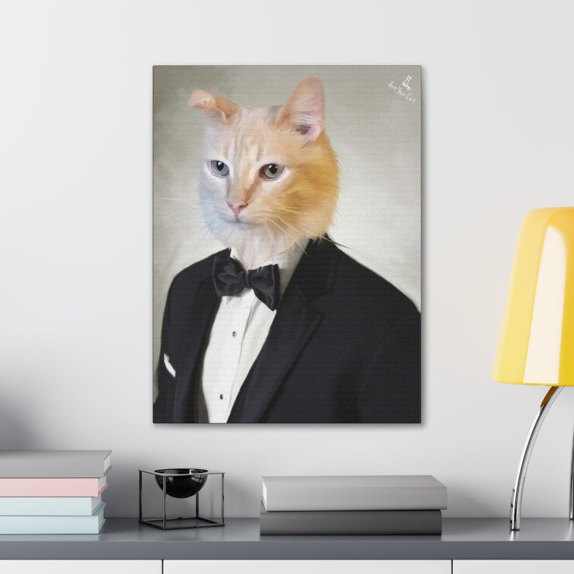 Feline Portrait in Elegant Tuxedo