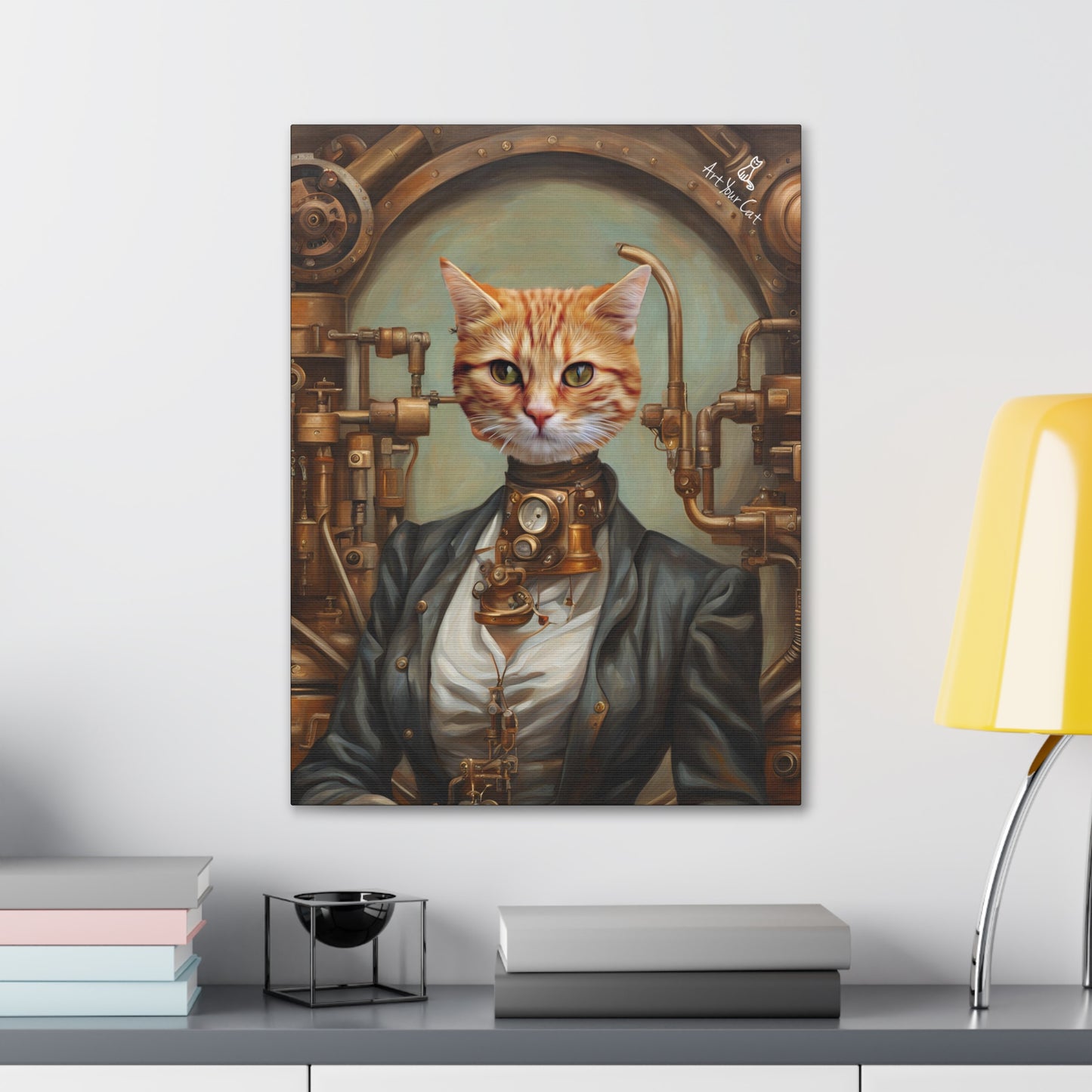 Female Industrialist Cat Portrait