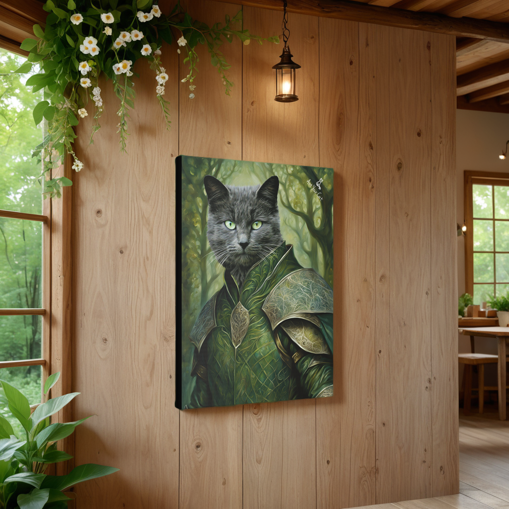 Forest Guardian Cat Portrait