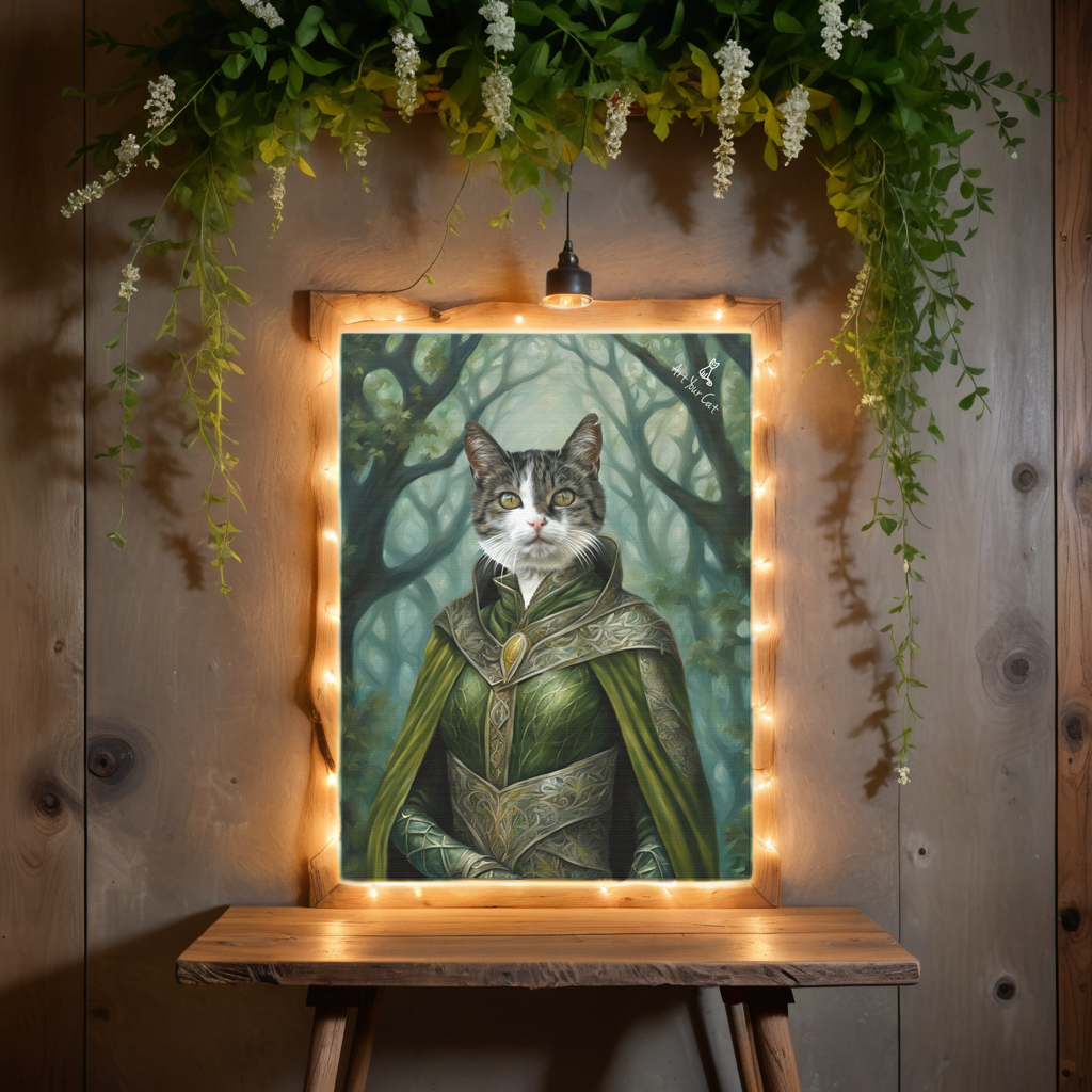 Forest Guardian Cat Portrait Female