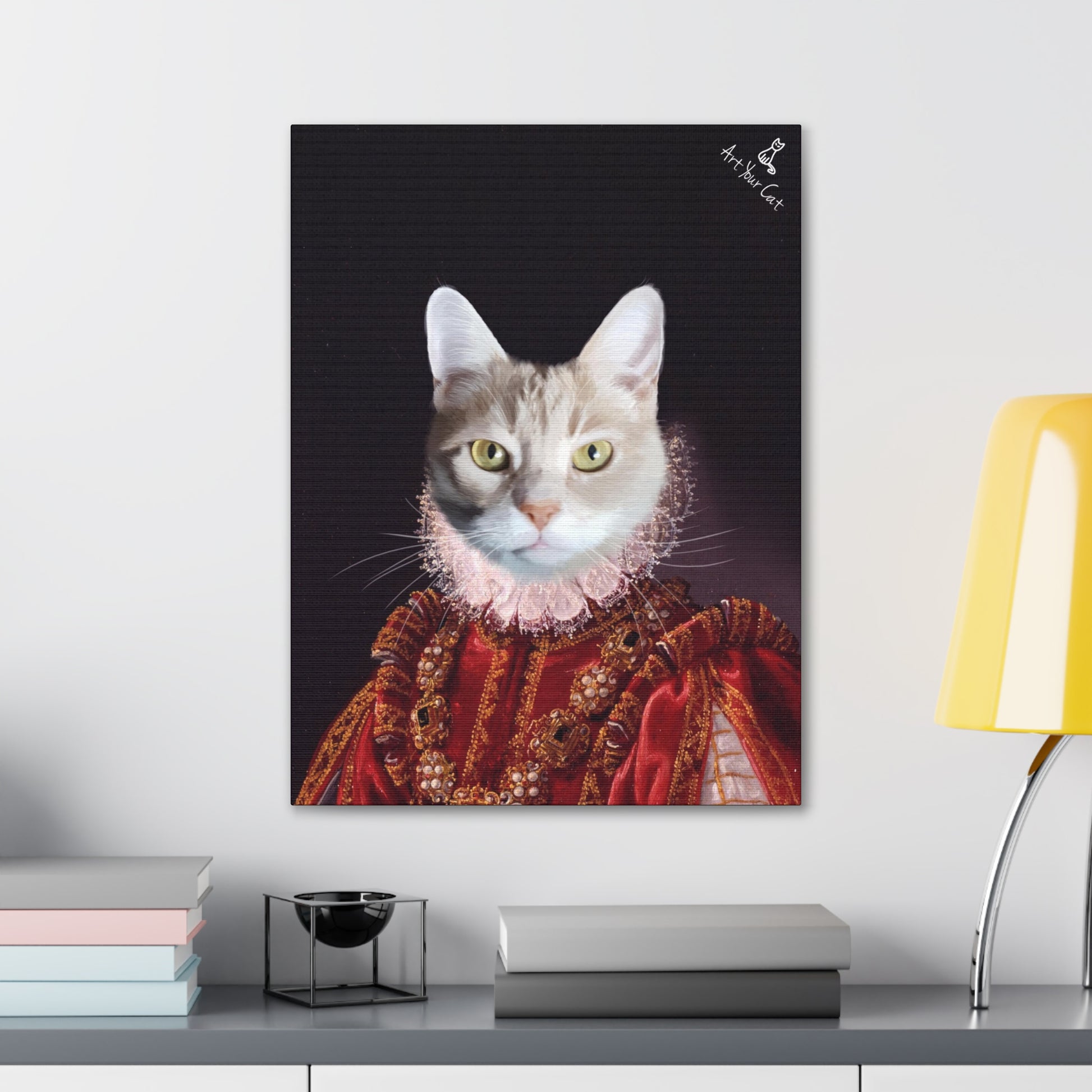High-Quality Canvas Print of Baroness Cat Portrait
