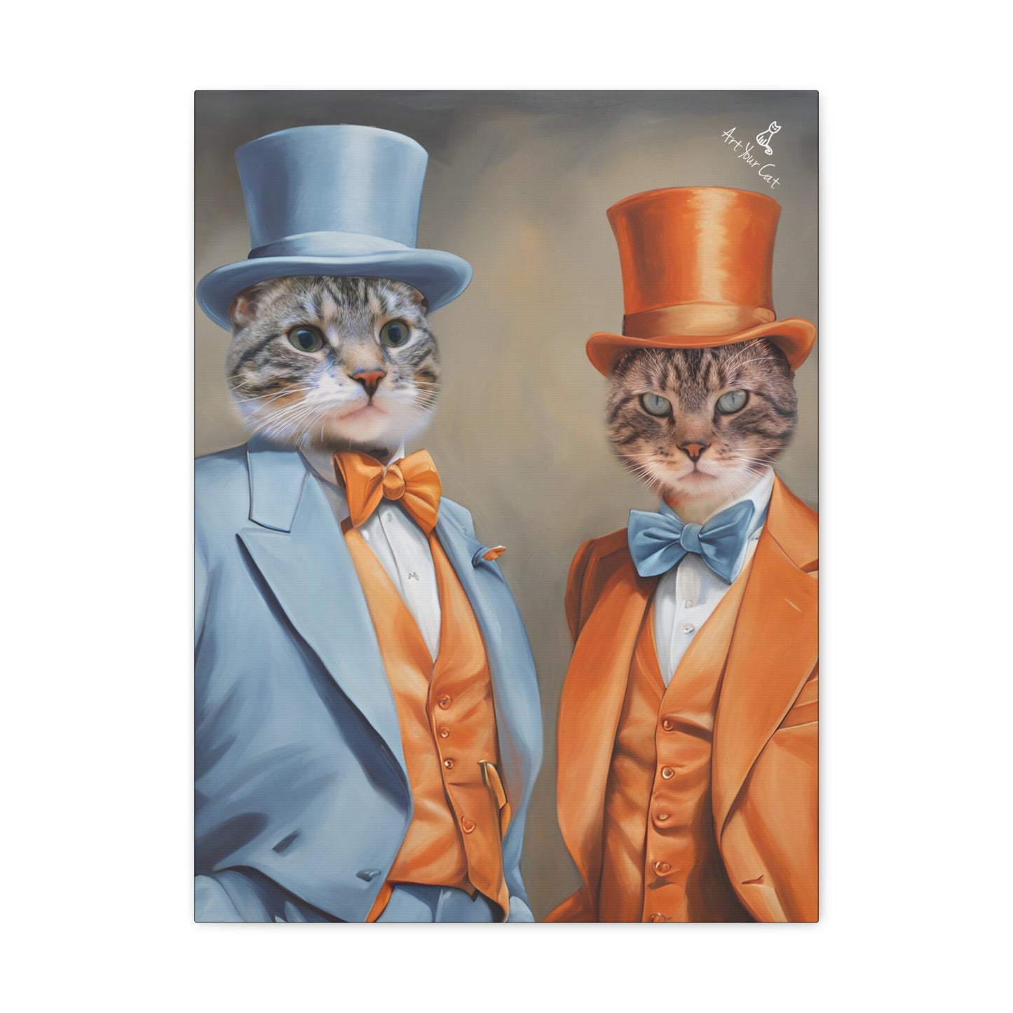 Larry & Hoyt Cat Portrait featuring quirky cat expressions