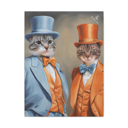 Larry & Hoyt Cat Portrait featuring quirky cat expressions