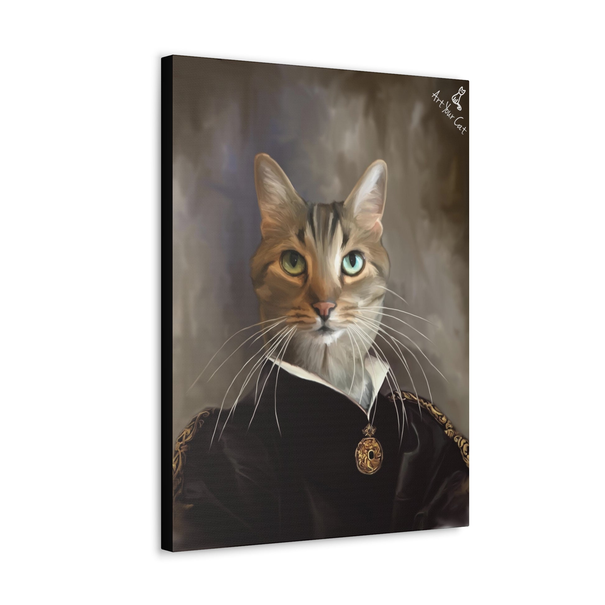 Majestic Cat Portrait with Noble Costume