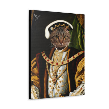 Majestic Henry VIII Cat Portrait featuring lavish robes and jewels