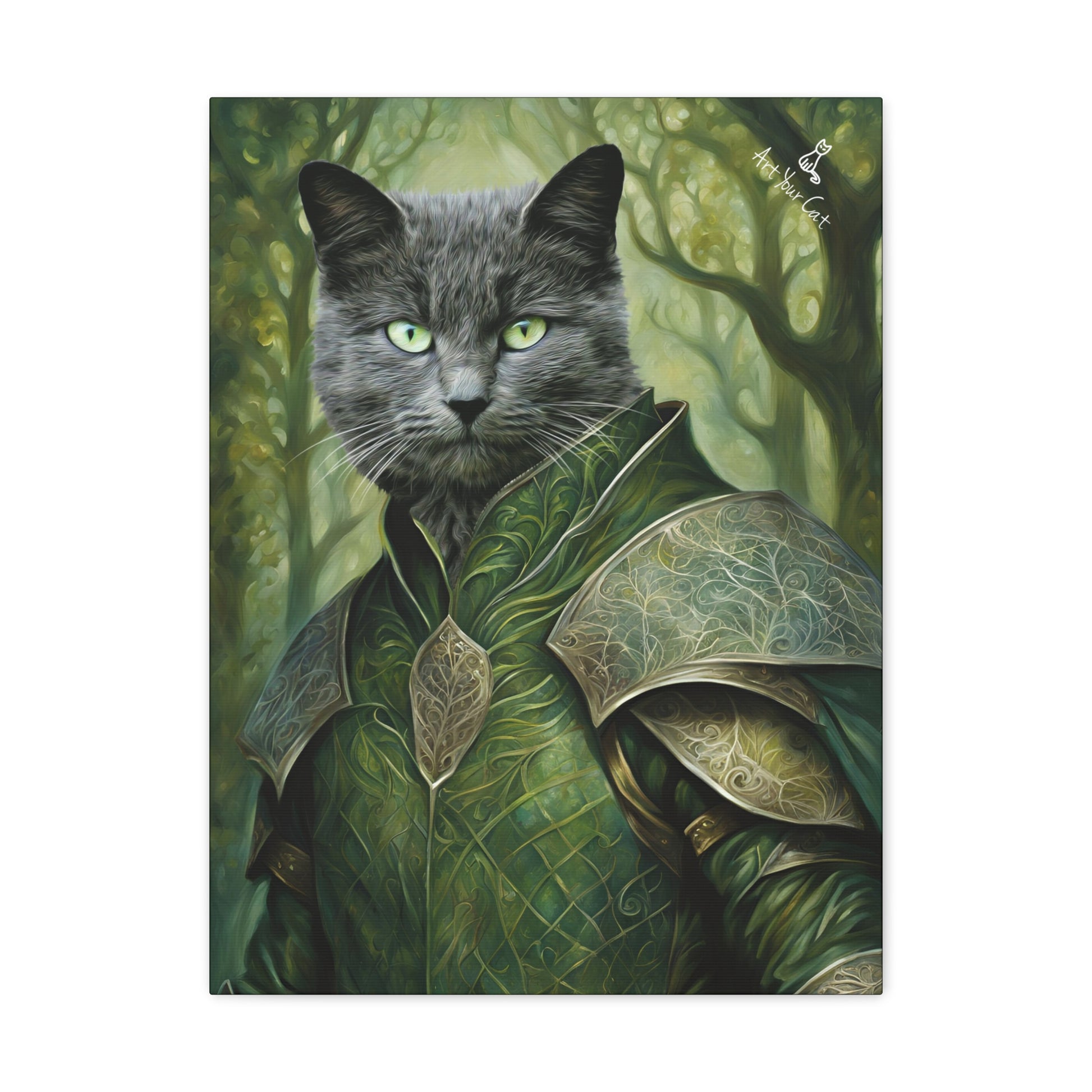 Mystical Cat Forest Guardian Artwork