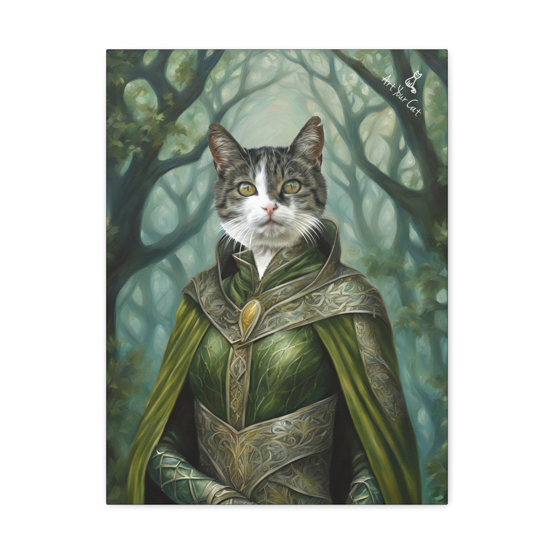 Mystical Female Cat Forest Guardian Artwork
