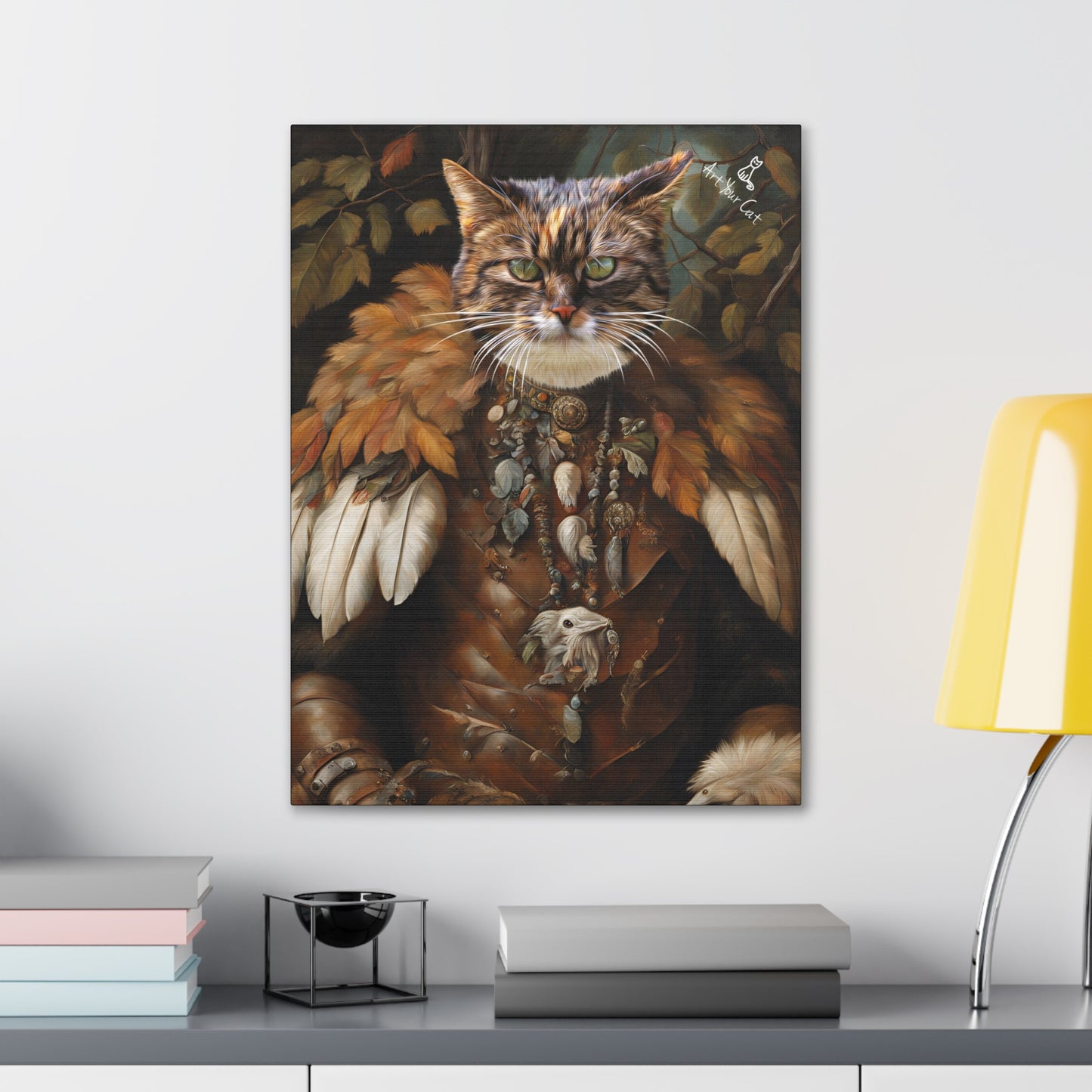 Personalized Beastmaster Cat Portrait for Home Decor