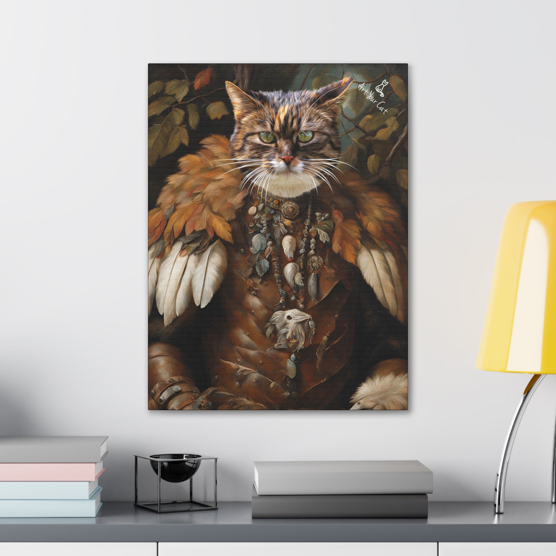 Personalized Beastmaster Cat Portrait for Home Decor