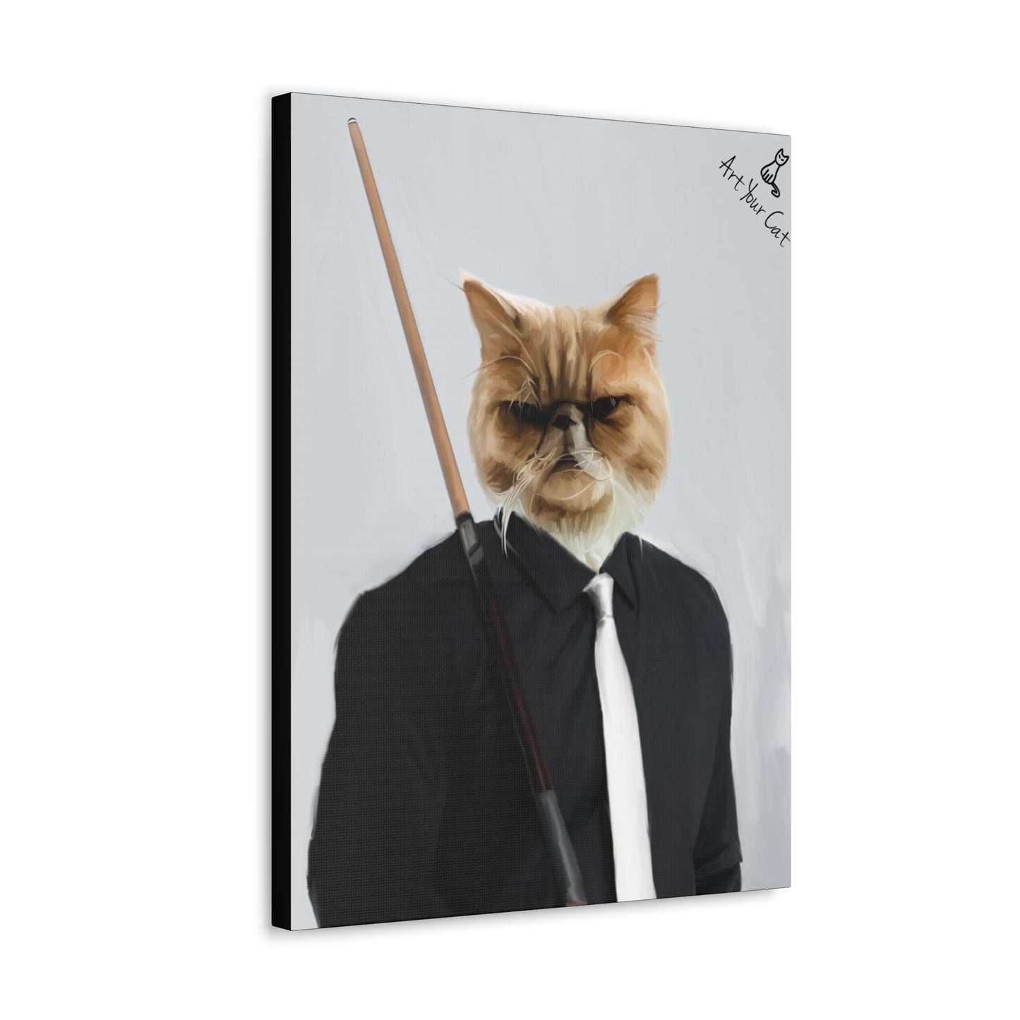 Personalized Billiards Cat Portrait