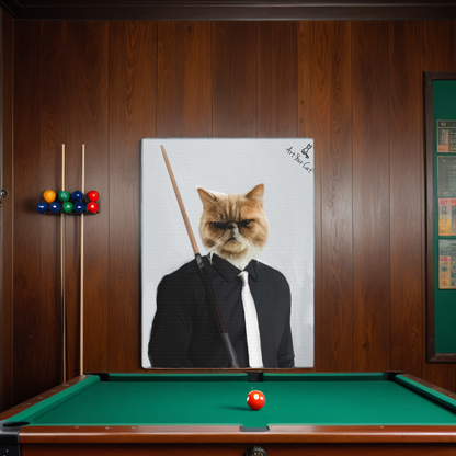 Personalized Cat Billiards Portrait
