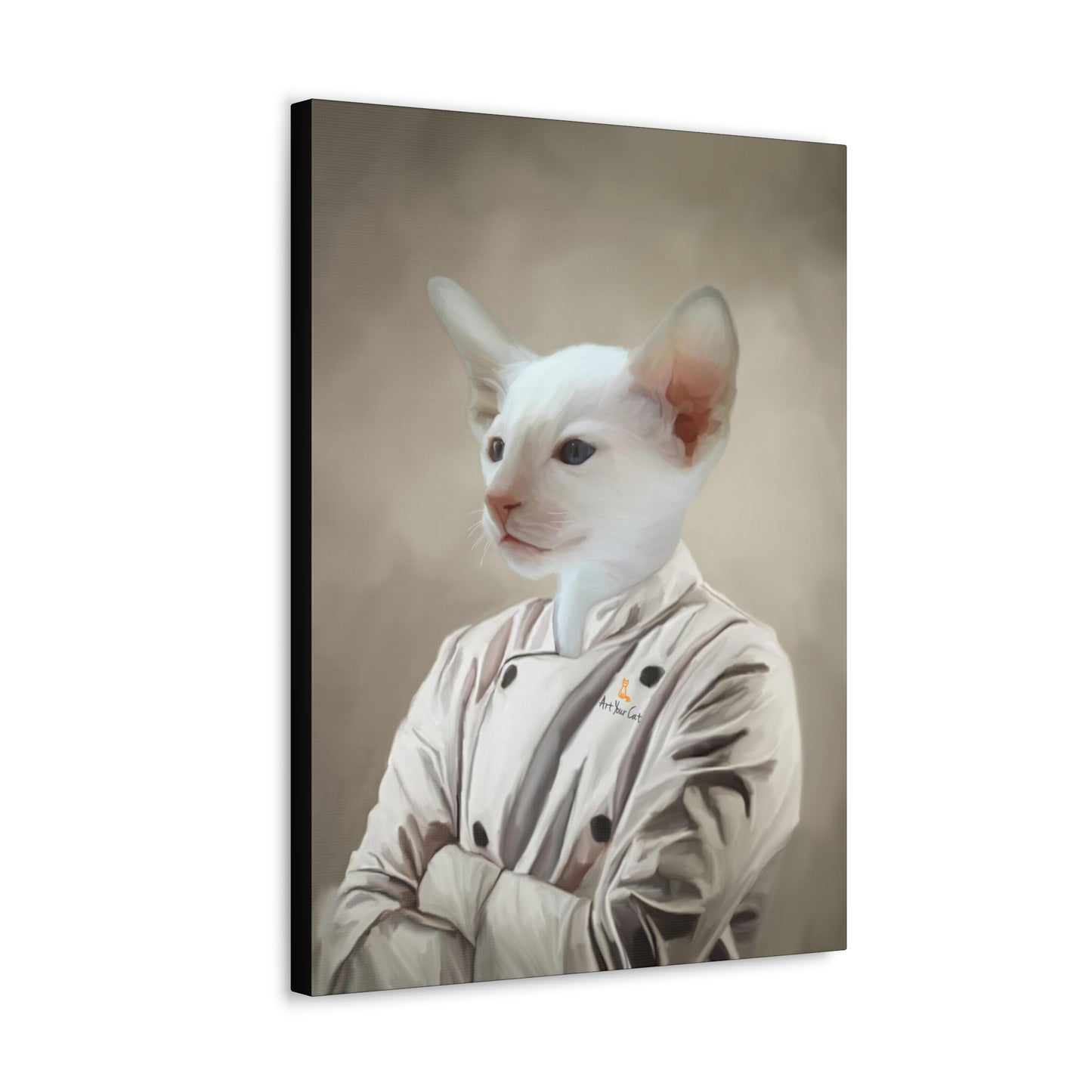 Personalized Chef Pet Portrait for Cat Lovers
