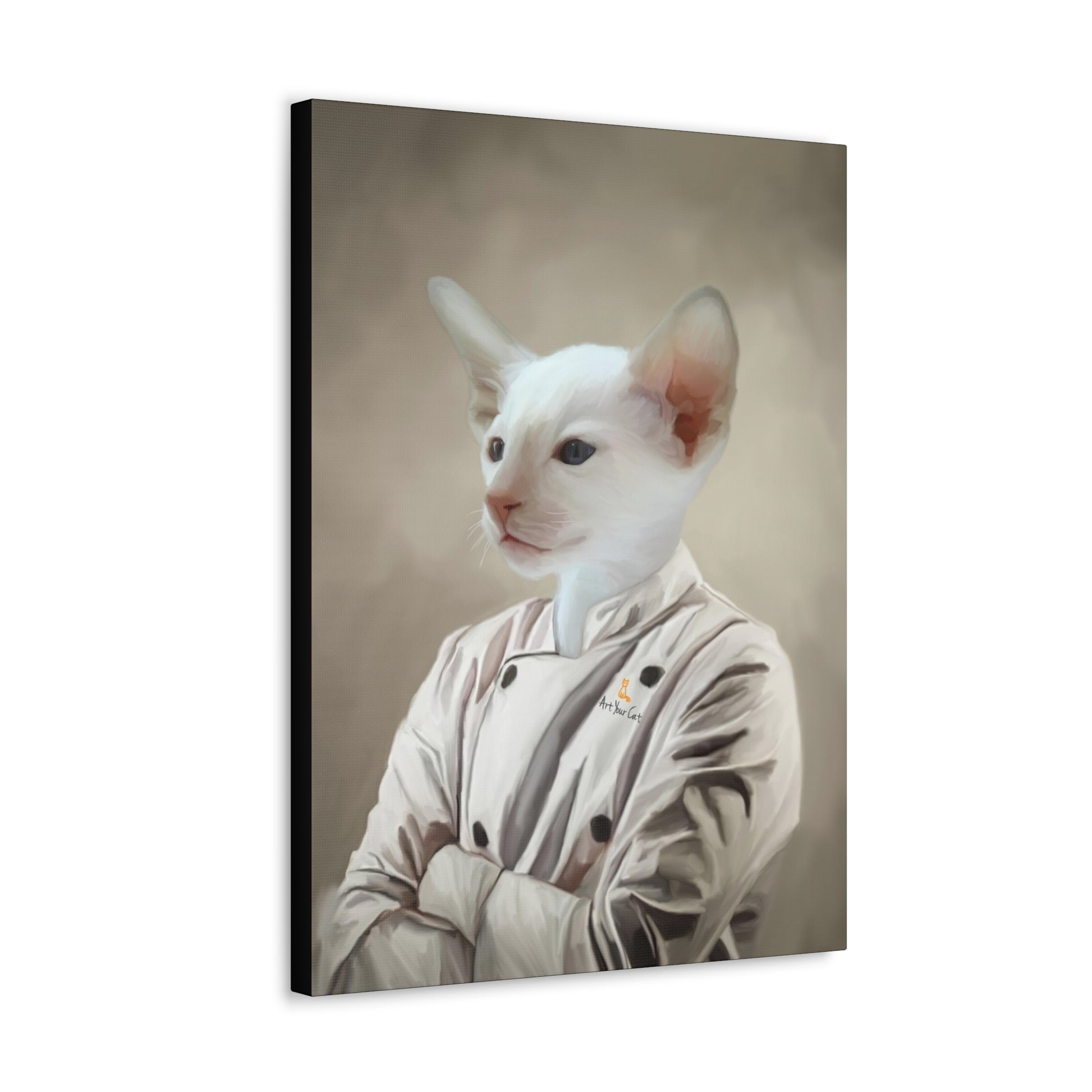 Personalized Chef Pet Portrait for Cat Lovers