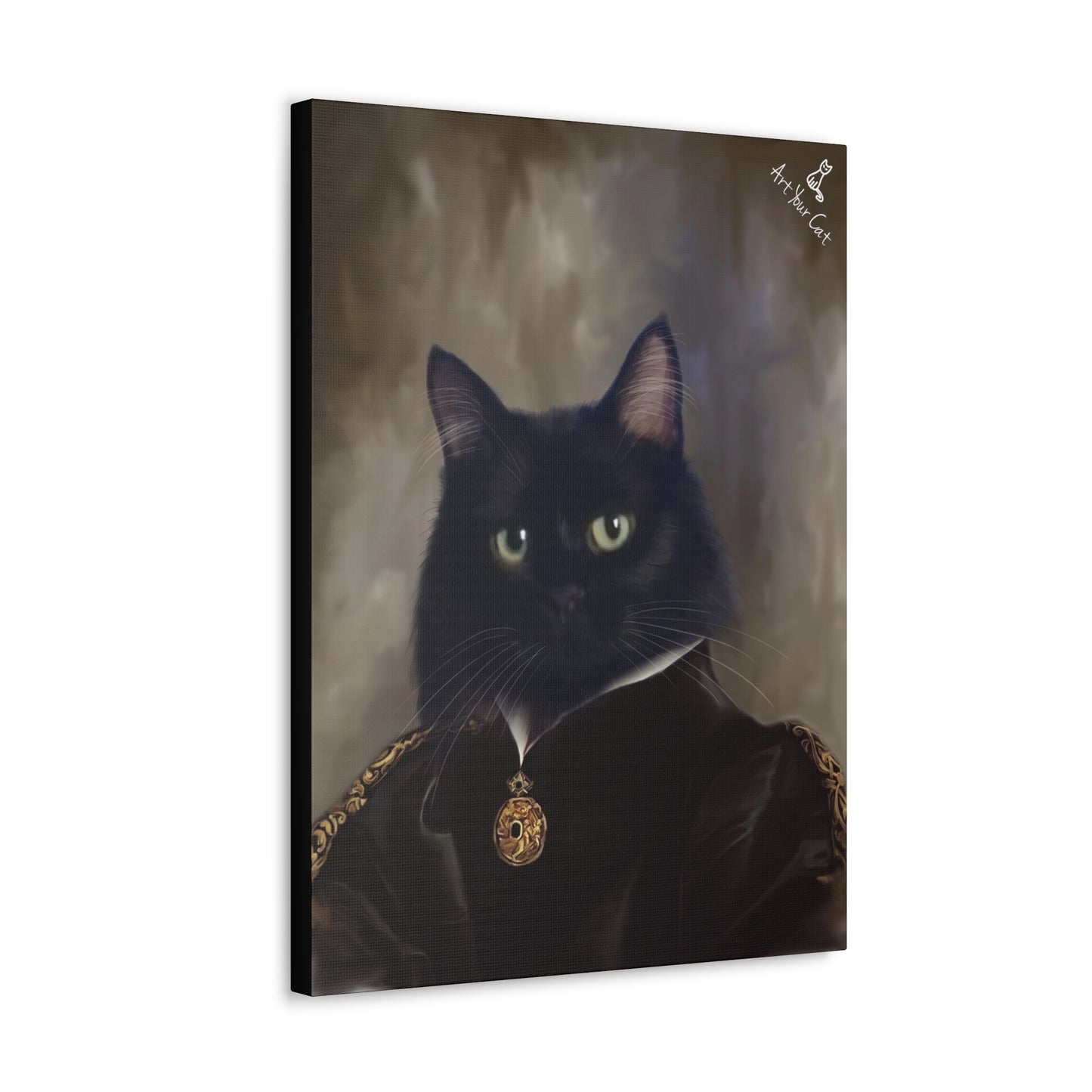 Personalized Duke Cat Canvas Portrait