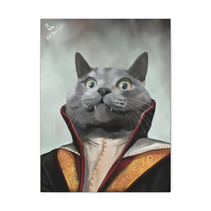 Personalized Eerie Vampire Feline Artwork