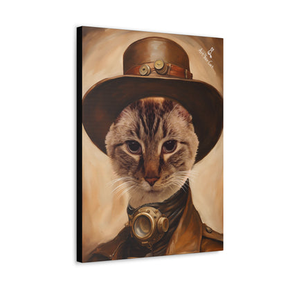 Personalized Female Cat Explorer Canvas